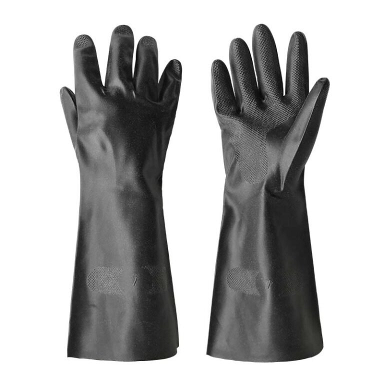 S1083 Flock Lining Neoprene Chemical Gloves