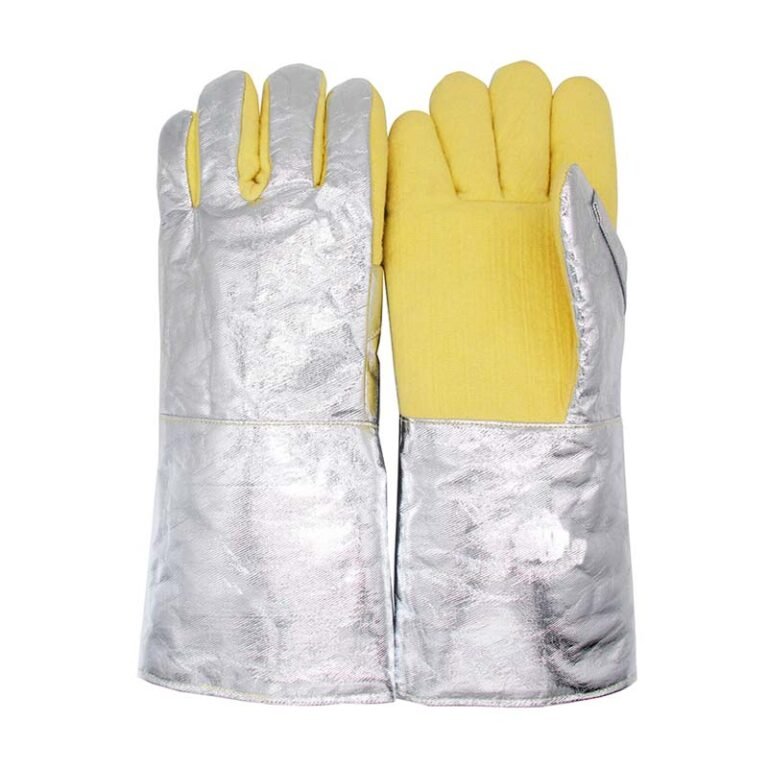 S1254 Yellow Aramid Aluminum Coat 500 Degree Gloves